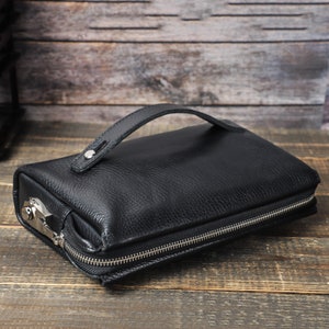 leather luxury mens clutch bag