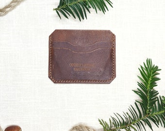 The Flint" Mens card holder, leather card holder, bespoke, wallet, vegetable tanned leather wallet