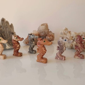 Calming Soapstone Seahorse Figurines