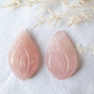 Beautiful Rose Quartz Yoni Carvings