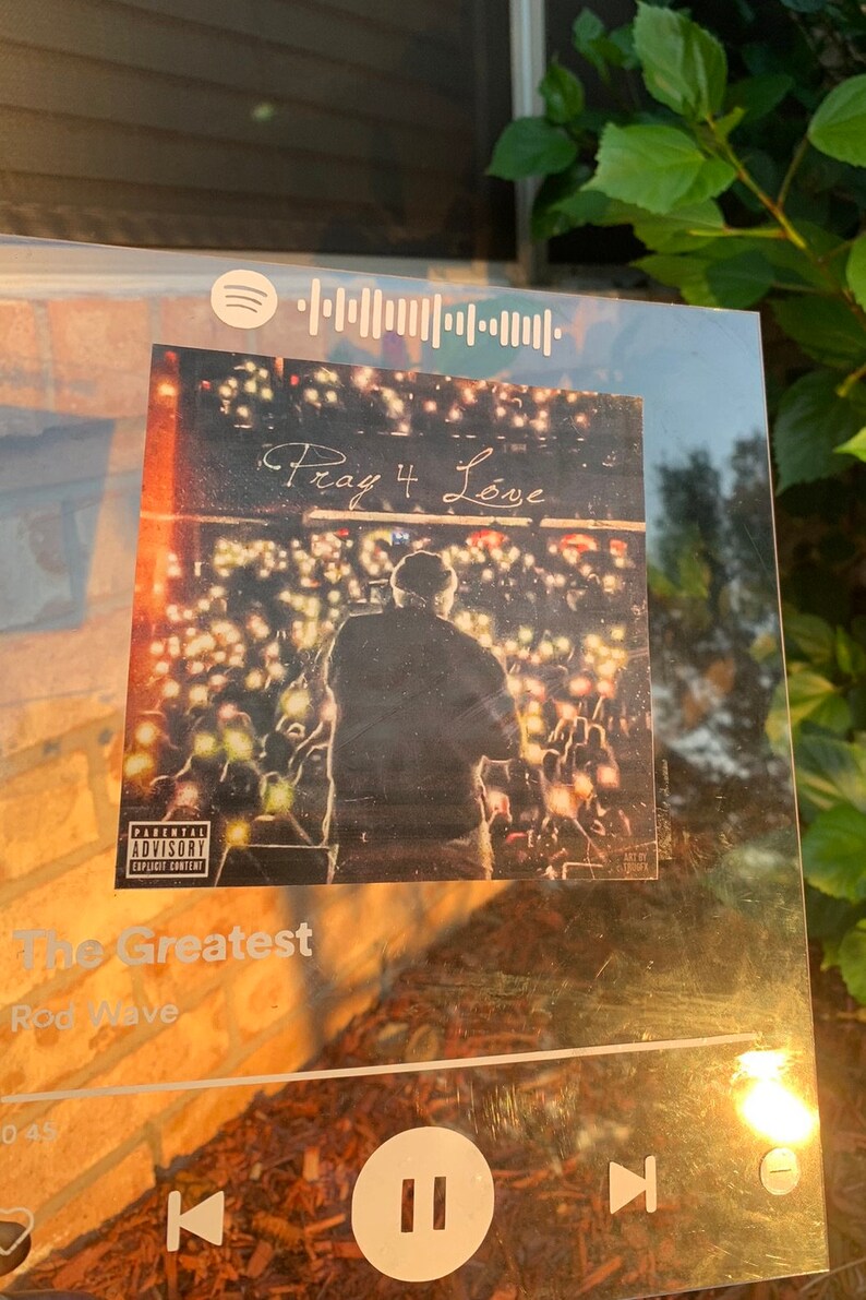 Custom Glass Song Plaque Etsy