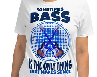 Camiseta de bajo: regalo para bajistas, camiseta de algodón hilado en anillo