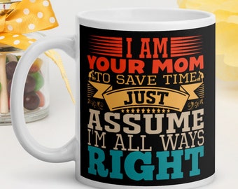 Taza sarcástica divertida para mamá Día de la Madre Taza de café sarcástica divertida de la mañana