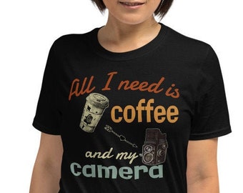 Coffee and Camera Lover Shirt, Photographer Tshirt, Photographer Gift, Photography Shirt, Camera Shirt, Photographer, Photography T Shirt,