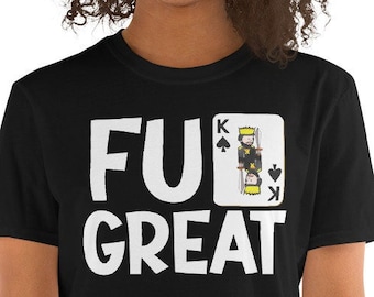 Camiseta sarcástica con la palabra "F"