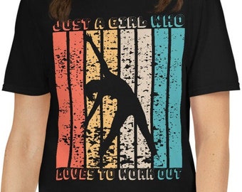 Camiseta de entrenamiento: Camiseta retro de gimnasio para chica, camiseta de cardio fitness