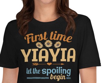 Camiseta divertida de la abuela griega, regalo para anunciar el embarazo