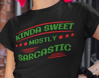 Ein bisschen süß meist sarkastisches T-Shirt, sarkastisches Mama Shirt, Mama Leben Shirts, coole Mama Shirt, Mutter Shirt, lustiges Mama Shirt, Mutterschaft Shirt