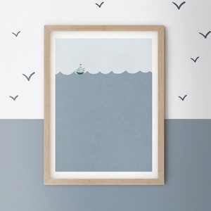 Impresión de vivero de barcos pequeños / Arte de pared para niños / Impresión náutica / Arte de pared de vivero / Náutica / Impresiones junto al mar imagen 1