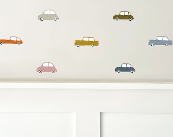 Retro Car Fabric Wall Decals | Eco-Friendly, Removable, Reusable Decals for Kids' Bedrooms, Playrooms and Nurseries