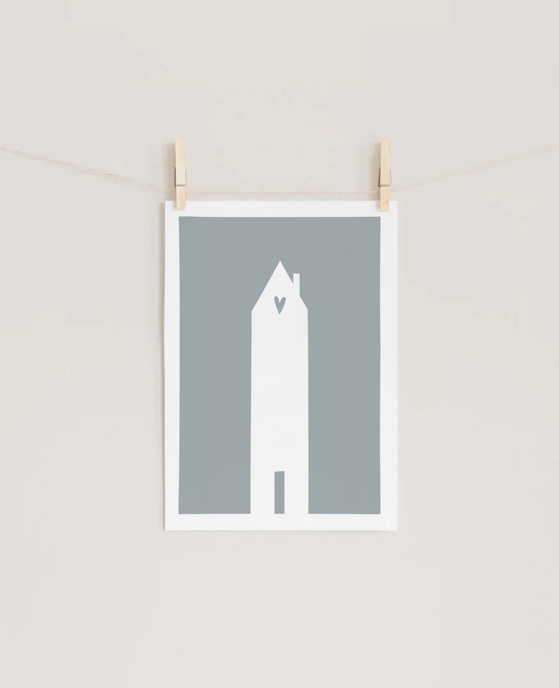 Tall House Scandi Wall Art Girls Wall Decor Scandi Art Prints for Kids Girls illustration Scandi House image 2