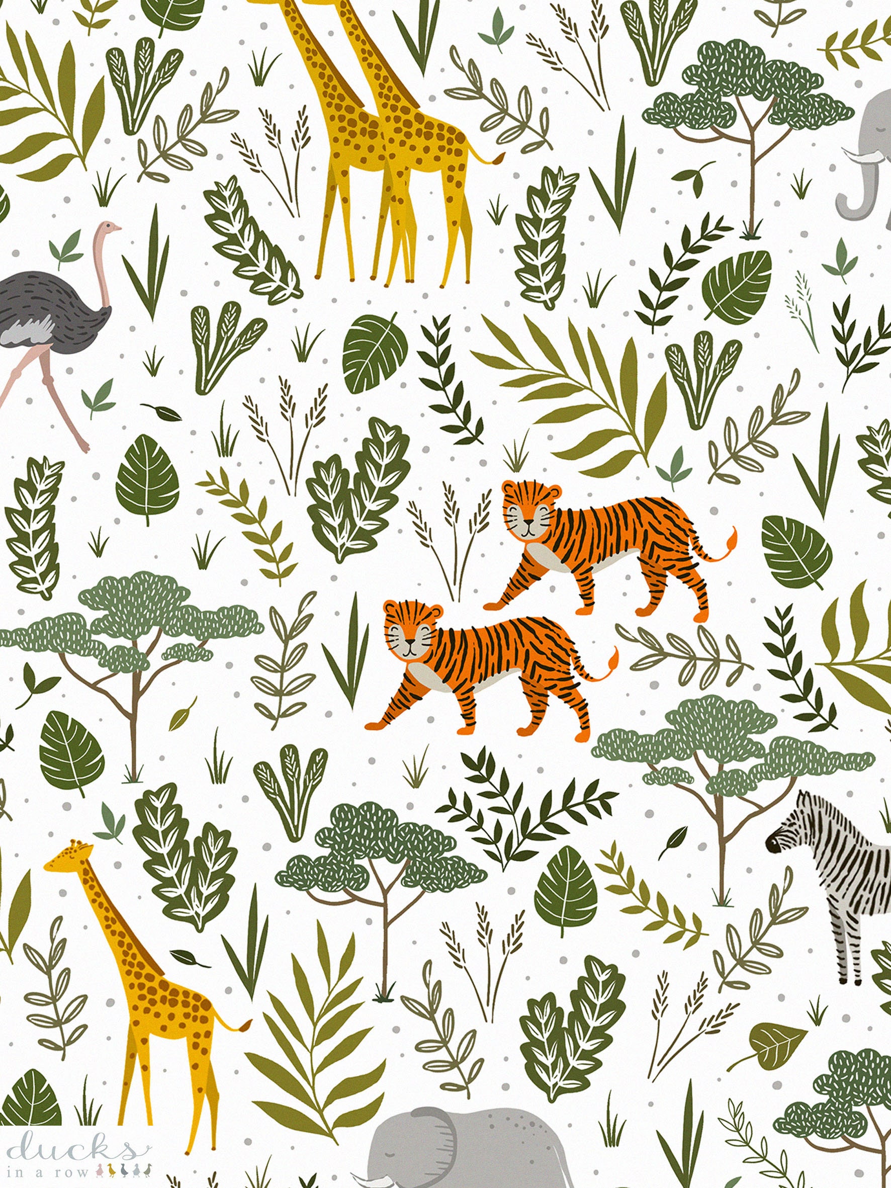 Wild Safari Luxury Children's Wallpaper Multi Jungle Wallpaper Safari