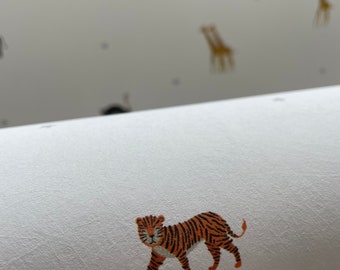 Safari Children&#39;s Nursery Wallpaper | Jungle Wallpaper | Safari Nursery | Jungle Wall Decor | Kids Wallpaper