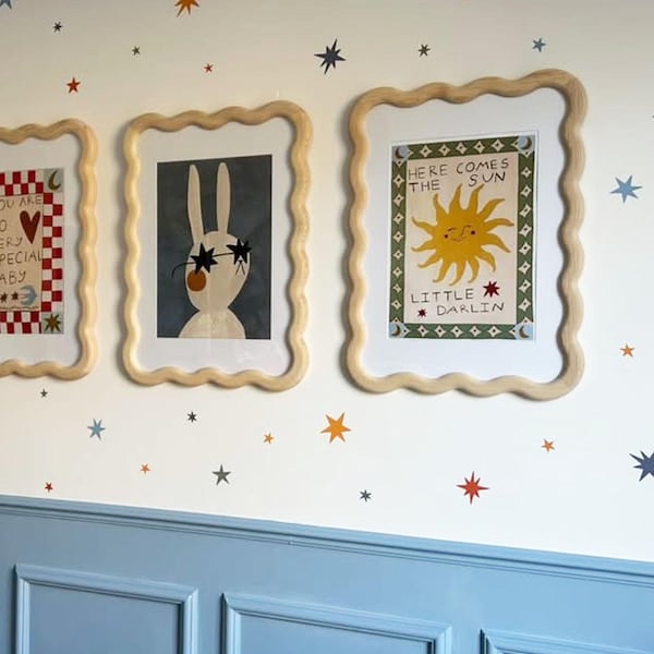 Star Wall Stickers - Warm Winter | Eco-Friendly, Removable, Reusable, Fabric Wall Stickers