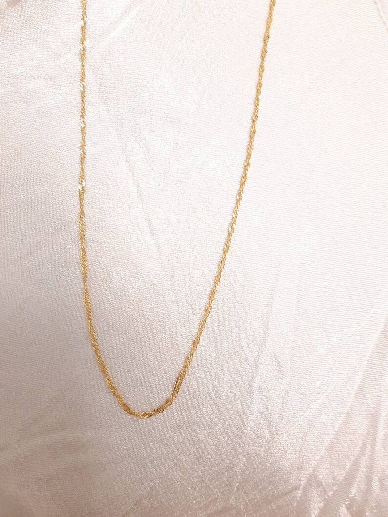 Gold Rope Chain 2k 24k Gold Plated Twisted Rope Chain Necklace Handmade/layering/simple ...