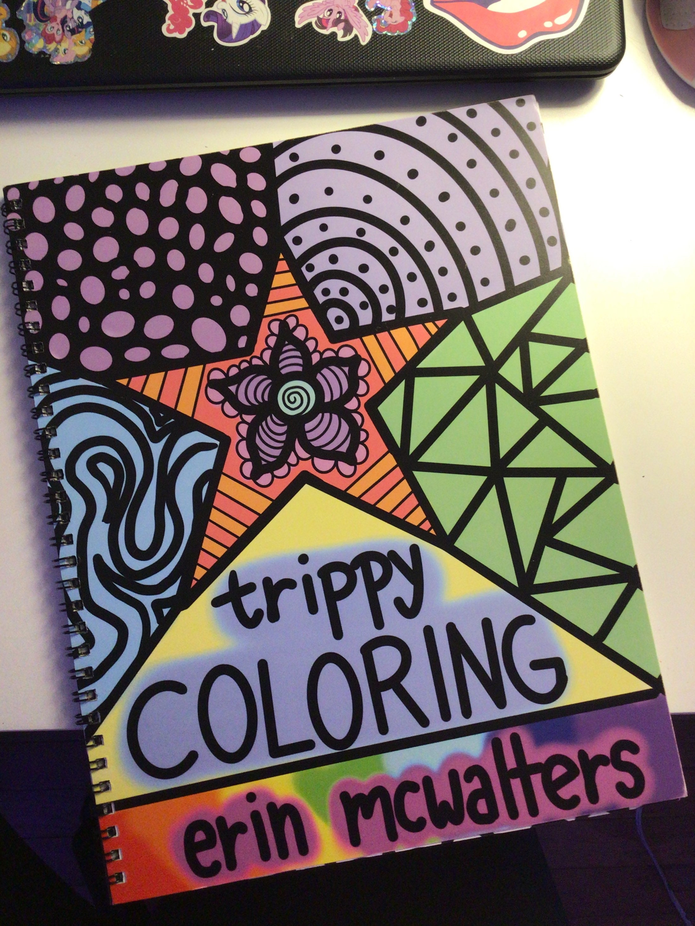 trippy coloring book called trippy coloring by etsy