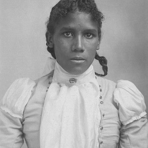 Portrait of a Young Lady - black and white vintage photo