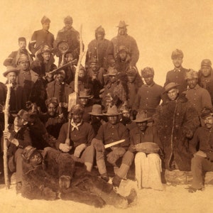 CARDS: Buffalo Soldiers Blank Greeting Card -- veterans, African-American heroes, black soldiers