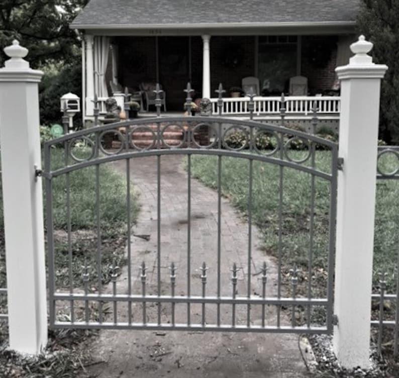 Steel Tubing Wrought Iron Fence Panels With Rings and 18 Etsy