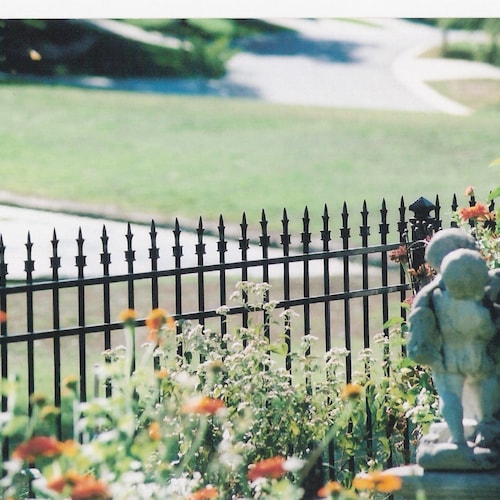 Wrought Iron Fence Panels With SOLID PICKETS Rings and Etsy