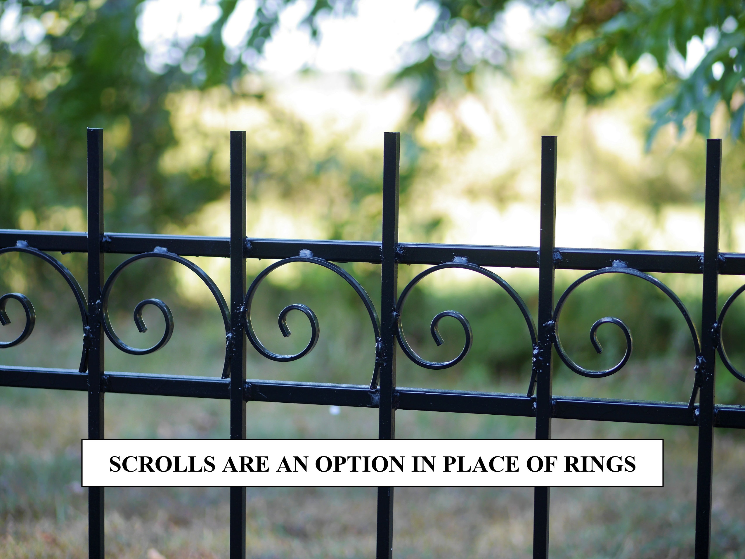 Wrought Iron Fence Panels With SOLID PICKETS Rings and Etsy