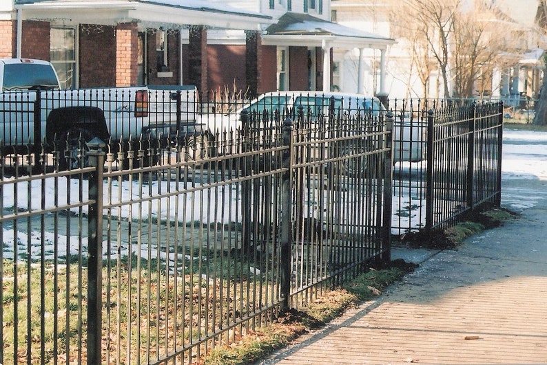 Deluxe Wrought Iron Fence Panels Made With Solid Square Etsy
