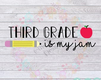 Teacher Gift, Teacher SVG, Teaching is my Jam svg, Third Grade Teacher SVG, 3rd Grade SVG, Teacher Tshirt, Is my jam svg, Teacher Tumbler