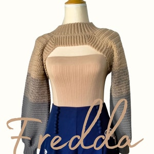 Fredda Arm sweater Crochet Pattern / cropped sweater / shrug