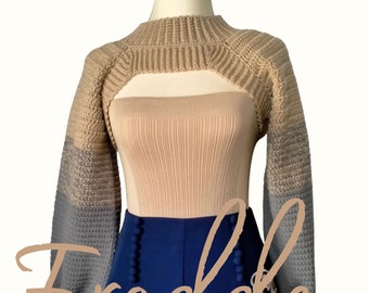 Fredda Arm sweater Crochet Pattern / cropped sweater / shrug