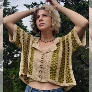 FELICIANA croptop tee with collar, TUNIC