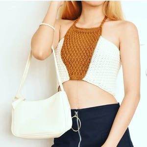 Patrón de crochet para el top halter Rebecca - PDF