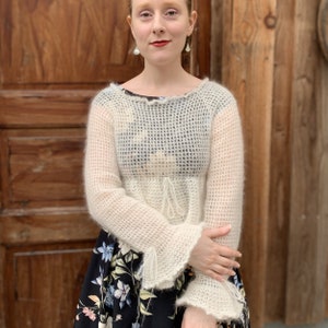 Crochet Bell Cuff Pullover Pattern