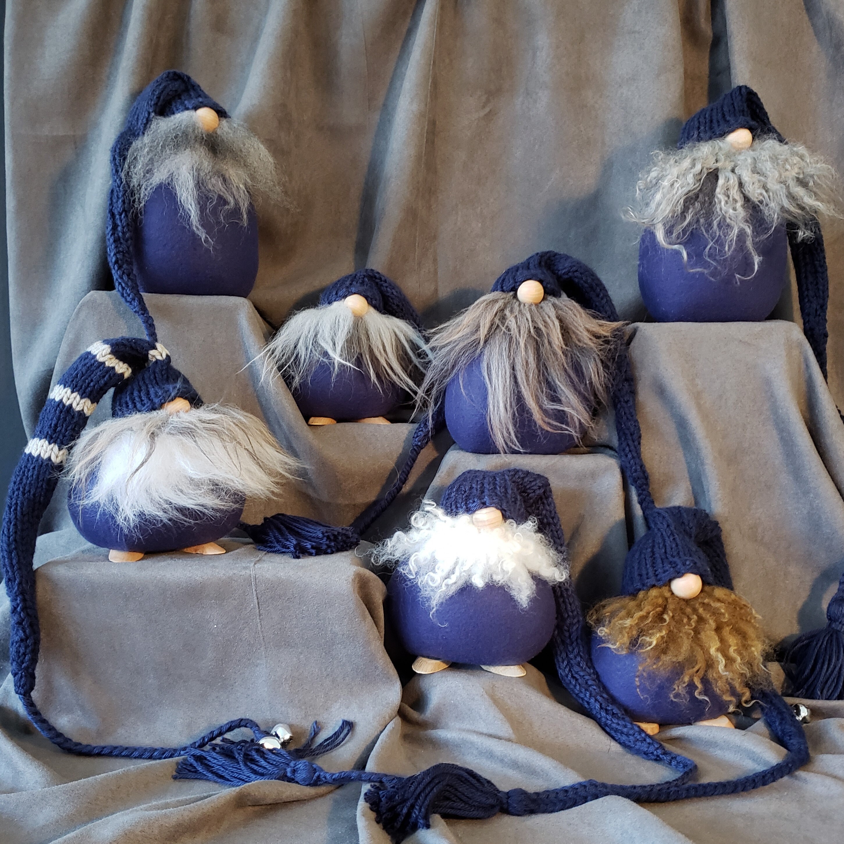 719 handmade navy colored gnome with a soft  etsy