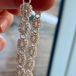 BYZANTINE Bracelet and Necklace, Solid silver, Sterling Silver 925, Byzantine chain