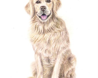 Golden retriever mothers day card. Mothers day gift. Dog mum card.  Dog and animal lover, birthday, mothers day, pet loss, nursery, baby,