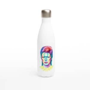 David Bowie Mug. David Bowie travel mug. David Bowie flask. David Bowie water bottle. Father's day gift. Gift for Grandad. Gift for dad. Art