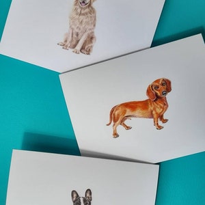 Dashund, chien de saucisse cadeau de fête des pères cadeau original de notecard d'illustration. Animal, anniversaire amoureux des chiens, merci crèche, perte d'animaux, bébé, animal de compagnie