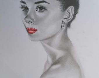 Audrey Hepburn print. colourpop poster. monochrome wall art. gift for her.  Film art . Stylish wall art.  Glamour art. Film print. Hollywood