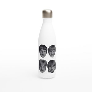 The Beatles Water Bottle. Father&#39;s Day water bottle. Water bottle for him. Unique water bottle. Father&#39;s day gift. Gift for him. Rock band.