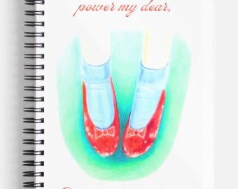 Wicked notebook. Wizard of Oz notebook. Notebook for her. Motivational pad. Inspring journal.  gift, Mum, grandma, friend. Valentines gift