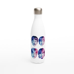 The Beatles water bottle. 17oz Stainless Steel Water Bottle. Father&#39;s day gift. Gift for him. The Beatles gift.