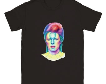 Kids Bowie T-shirt. Kids ziggy stardust T-shirt.