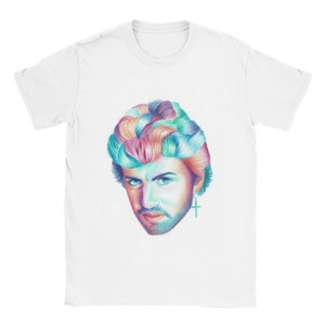 Maglietta arcobaleno di George Michael. Regalo di orgoglio. Maglietta per la festa della mamma. Regalo per la festa della mamma. Regalo arcobaleno. Wham! regalo di cassetta delle lettere. regalo di compleanno. Arte
