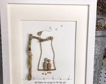 Grateful Dead Pebble Art, "Let There Be Songs To Fill The Air"