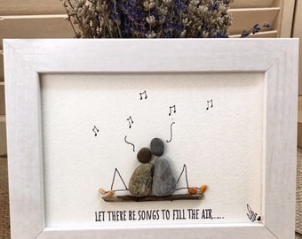 Grateful Dead, Original Pebble Art, Boho/Hippie, 1960s