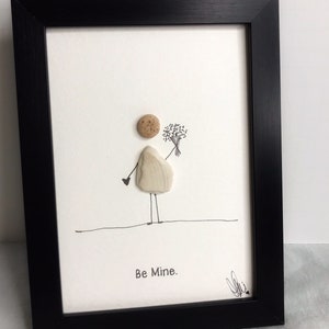Be Mine, Original Pebble Art, Valentine&#39;s Gift, Love Gift