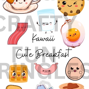 Kawaii Cute breakfast items PNG, Breakfast  Clipart, Cute Kawaii Clipart, 11 cute Kawaii pictures