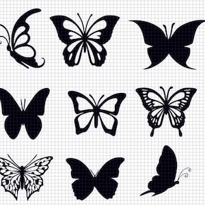 Schmetterlinge SVG, Schmetterlingssilhouette, Schmetterlinge SVG, 2 Formate. Sie erhalten alle diese Formate: SVG / PNG