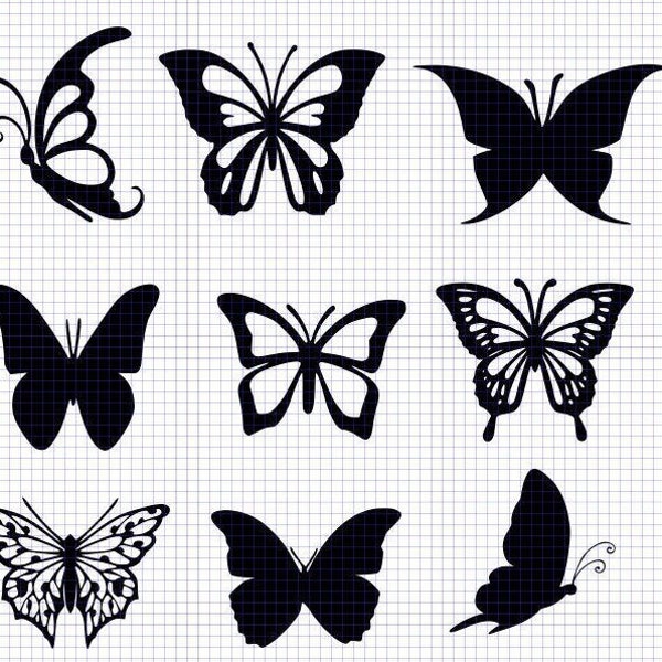 Butterflies svg butterfly silhouette   Butterflies svg 2 formats You will receive all of these formats: svg / png