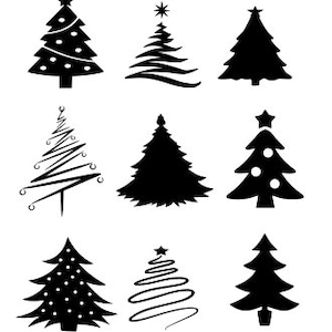 Christmas tree svg cut files cricut/ silohette 9 svg and png files